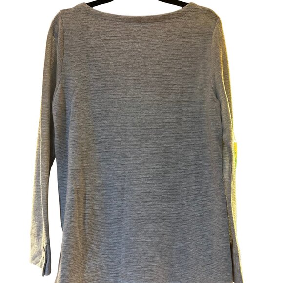 Talbots Gray Tinsel Long-Sleeve Shirt | L - Picture 2 of 4